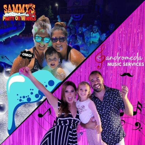 Event entertainment providers Sammy’s Party on Wheels and Sandromeda Music Services teaming up for the ultimate party experience